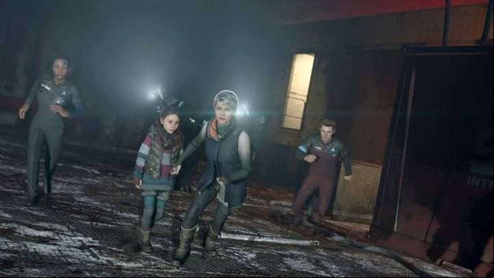 The safest way to avoid the police at the end of the chapter is to choose play dead option. Select it right after it appears. - Crossroads - Kara | Detroit Become Human Walkthrough - Shared scenes - Detroit Become Human Guide