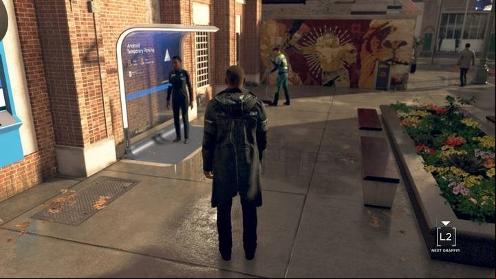 Turn around and continue down the stairs - Jericho & Time to Decide | Marcus | Detroit Become Human Walkthrough - Marcus Walkthrough - Detroit Become Human Guide