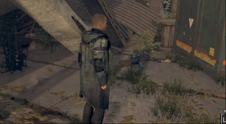 Check the path leading through the right wall and jump over the crevice - Jericho & Time to Decide | Marcus | Detroit Become Human Walkthrough - Marcus Walkthrough - Detroit Become Human Guide