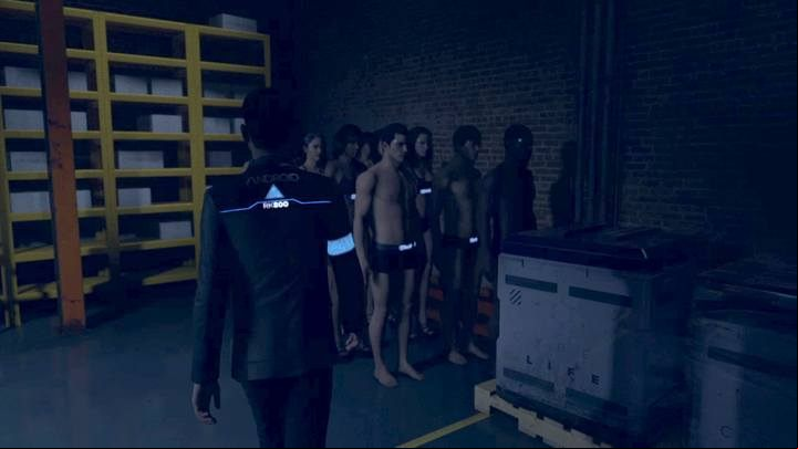 The sought deviant is found between other, inactive androids. - The Eden Club | Connor | Detroit Become Human Walkthrough - Connor Walkthrough - Detroit Become Human Guide