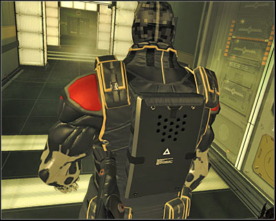 Now you can act in one of two ways, either continue going north or take a look around the area - (9) Peaceful solution: Reaching room 802-11 - Confronting Eliza Cassan - Deus Ex: Human Revolution Game Guide