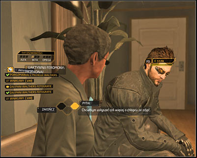 Move on to the further part of the conversation - Acquaintances Forgotten (steps 4-8) - Side quests - Deus Ex: Human Revolution Game Guide