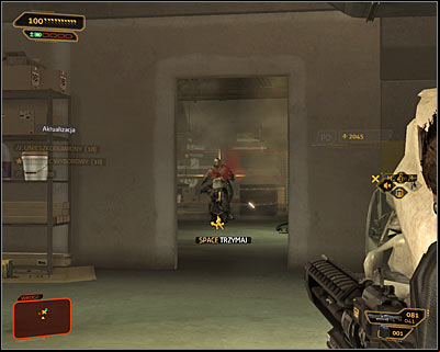Do not worry though if you are unable to break down walls, because you can simply go to the west and after reaching another large area start shooting at new enemies (screen above) - (5) Aggressive solution: Going through the Harvesters hideout - Find Vasili Sevchenkos GPL Device - Deus Ex: Human Revolution Game Guide