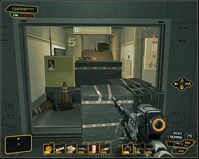 Regardless of option you chose, you have to reach the northern age (screen above) and keep going to the broadcast center - (8) Reaching the broadcast center - Shutting Down Darrows Signal - Deus Ex: Human Revolution Game Guide
