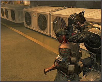 Lean out from a corner and quietly get rid of the first guard, preferably immediately, and not only when he will leave this place - (2) Aggressive option: Getting inside the plant - Securing Sarifs Manufacturing Plant - Deus Ex: Human Revolution Game Guide