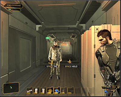 If youve chosen eastern age, then youll find yourself by a corridor with a security camera, patrolled by one terrorist - (7) Getting to the assembly lab - Lab 2 - Securing Sarifs Manufacturing Plant - Deus Ex: Human Revolution Game Guide