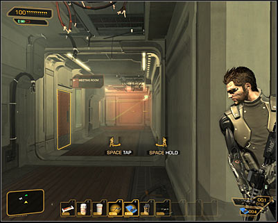 If youve chosen southern age, you wont see any enemies at the beginning and first security camera will be seen after reaching a junction - (7) Getting to the assembly lab - Lab 2 - Securing Sarifs Manufacturing Plant - Deus Ex: Human Revolution Game Guide
