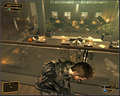 It is better to wait until they split up, go on the left and attack the terrorist who stands near the railing - (2) Aggressive option: Securing the istration building - Neutralize the Terrorist Leader - Deus Ex: Human Revolution Game Guide