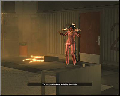 I do not recommend to choose an option of explicitly informing Zeke that youre going to let him go (top dialog option) - (4) Meeting Sanders - Neutralize the Terrorist Leader - Deus Ex: Human Revolution Game Guide