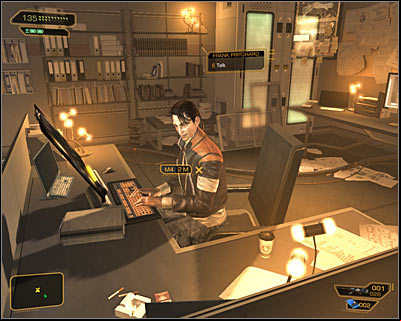 You should still the location of the Pritchards tech lab Pritchard (second level of Sarif Industries headquarters), and thats because you have used this track twice before heading to the plant - (1) Meeting with Pritchard | Tying Up Loose Ends - Tying Up Loose Ends - Deus Ex: Human Revolution Game Guide