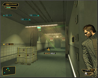 This is not the end of your problems - there is another security camera around a corner - (3) Getting to the morgue - Investigating the Suicide Terrorist - Deus Ex: Human Revolution Game Guide