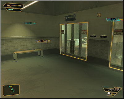 The left door (screen above) leads to the morgue - (4) Examining the hackers corpse - Investigating the Suicide Terrorist - Deus Ex: Human Revolution Game Guide