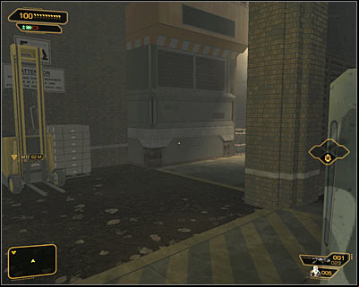 A last, third option is to use a age located in northeastern part of the square (screen above) - (1) Getting near the main building - Following the Clues in Highland Park - Deus Ex: Human Revolution Game Guide