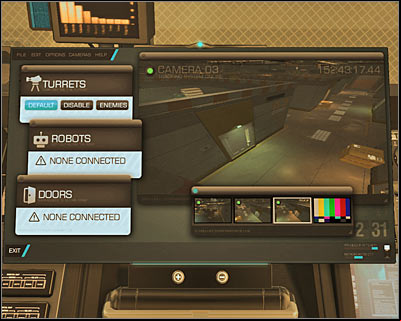 Depending on how well your hacking skills are, you could make you further way easier (screen above) - (3) Peaceful option: Crossing by first part of the camp - Following the Clues in Highland Park - Deus Ex: Human Revolution Game Guide
