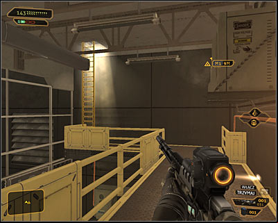 You may now start moving towards a ladder seen in the distance - (6) Reaching the second elevator - Searching for Proof - Deus Ex: Human Revolution Game Guide