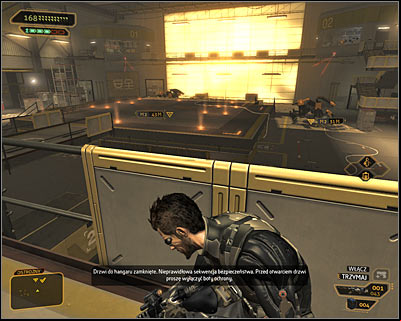Start off by heading west, finding a newspaper and opening lockers along the way - (5) Peaceful solution: Opening the hangar door - Entering the Dragons Lair - Deus Ex: Human Revolution Game Guide