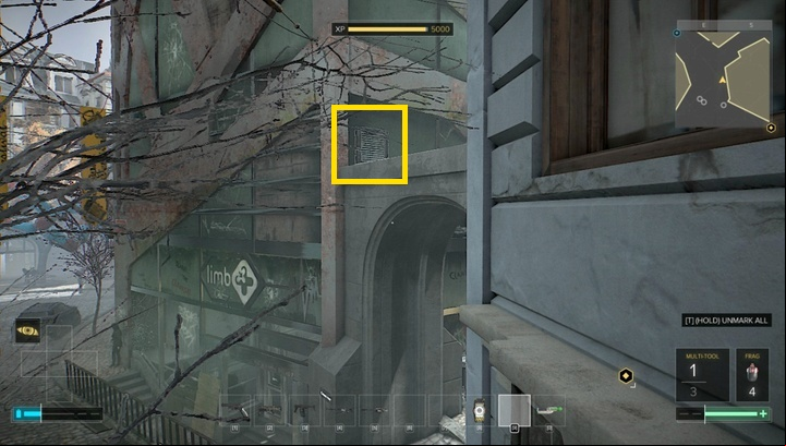 Above the abandoned Limb clinic (M3,40) there is a hidden stash in which you can find many valuable items: Praxis kit, Biocell, Neuropozyne and some secrets: a triangle code and a Breach Software - Map of the northern part of Prague - M3 - Maps - Deus Ex: Mankind Divided Game Guide