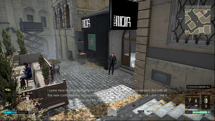 The Tech Noir shop - Map of the northern part of Prague - M3 - Maps - Deus Ex: Mankind Divided Game Guide
