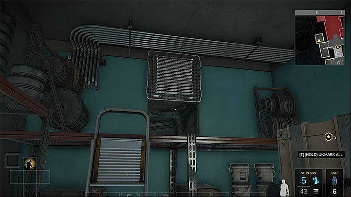 The next floor can be reached most conveniently by taking one of the vent shafts - Claiming Jurisdiction - main quest - Main quests - Deus Ex: Mankind Divided Game Guide