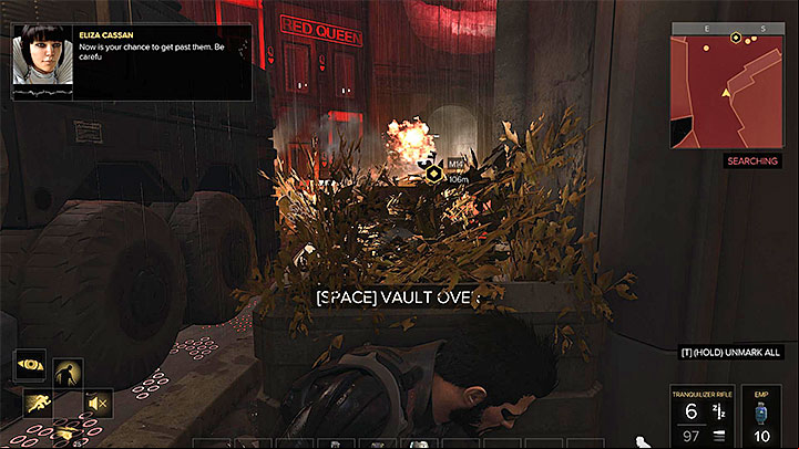 Eliza can destroy some turrets in the Red Light District - Hunting Down the Final Clues - main quest - Prague (third visit) | Quests and maps - Deus Ex: Mankind Divided Game Guide