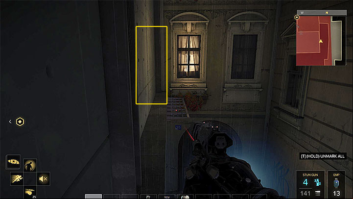 In order to guarantee a chance to use one of the more interesting ways of entering the theatre, you should reach its outside balconies - Hunting Down the Final Clues - main quest - Prague (third visit) | Quests and maps - Deus Ex: Mankind Divided Game Guide