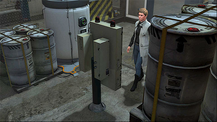 A skillful conversation will convince the encountered woman to sabotage the neon containers herself - Neon Nights - side quest - Side quests - Deus Ex: Mankind Divided Game Guide