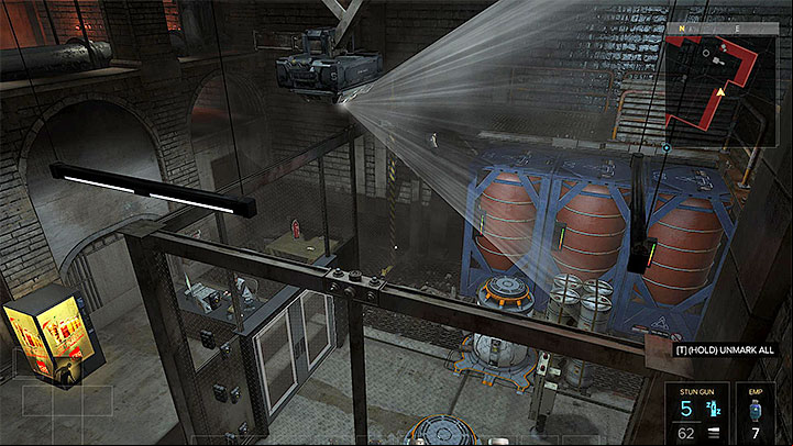 You can make the jump to the container area from the upper balcony - Neon Nights - side quest - Side quests - Deus Ex: Mankind Divided Game Guide