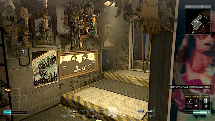The entrance to the small stash behind the painting in Kollers dungeon. - Map of The Time Machine - M5 - Maps - Deus Ex: Mankind Divided Game Guide