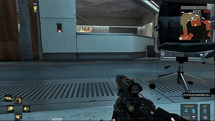 Reaching the security room will allow you to use the computer and get the third guard from behind - Securing the Convention Centre - main quest - Apex Convention Centre | Quests and maps - Deus Ex: Mankind Divided Game Guide