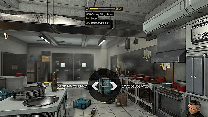 Save your progress, as now its time for a decision about what to do next - Securing the Convention Centre - main quest - Apex Convention Centre | Quests and maps - Deus Ex: Mankind Divided Game Guide