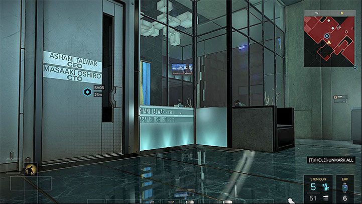 Entrance to the CEO office - The Heist - main quest - Main quests - Deus Ex: Mankind Divided Game Guide