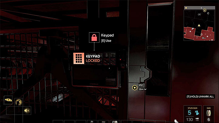 You can open the gate, and after crossing the ventilation shaft, by all bank defenses - The Heist - main quest - Main quests - Deus Ex: Mankind Divided Game Guide