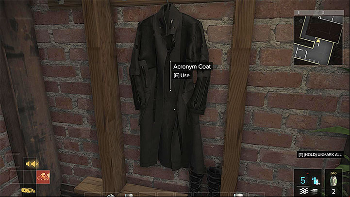 The Acronym Coat is hanging near the exit of the apartment. - Morning Comes Too Soon - main quest - Main quests - Deus Ex: Mankind Divided Game Guide