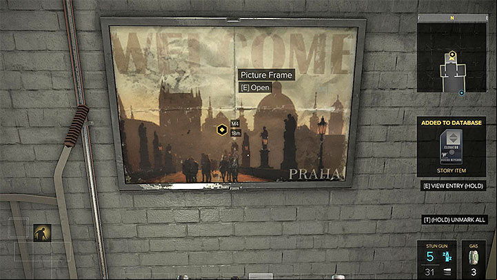 Examine the painting to activate the elevator. - Checking Out TF29 - main quest - Main quests - Deus Ex: Mankind Divided Game Guide