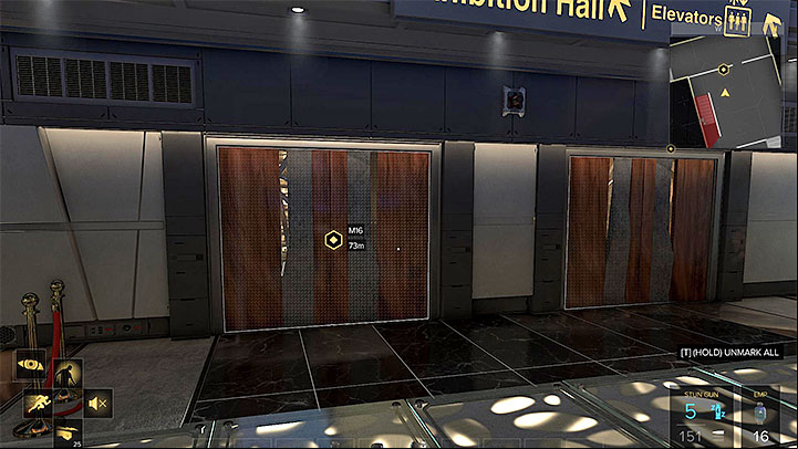 The ageway on level 1 of the building - Stopping Marchenko - Main Quest - Apex Convention Centre | Quests and maps - Deus Ex: Mankind Divided Game Guide