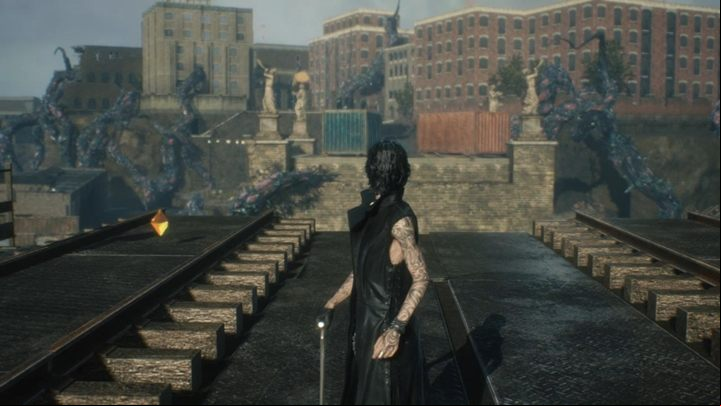 Now go in the direction of the train tracks and go further - Mission 04 - V | Devil May Cry 5 walkthrough - Main story missions - Devil May Cry 5 Guide