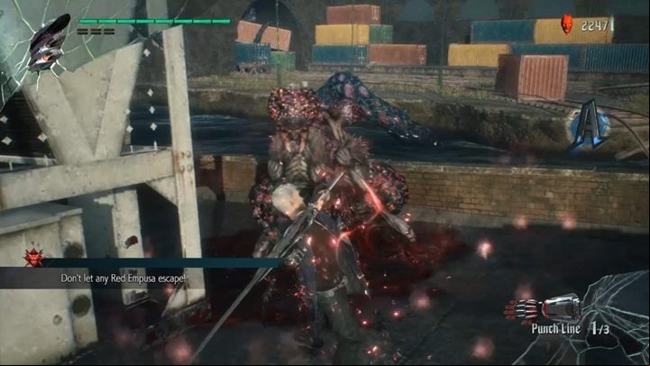 This time, you have to destroy the Red Empusa before they escape - Secret mission 02 walkthrough for Devil May Cry 5 - Secret missions - Devil May Cry 5 Guide