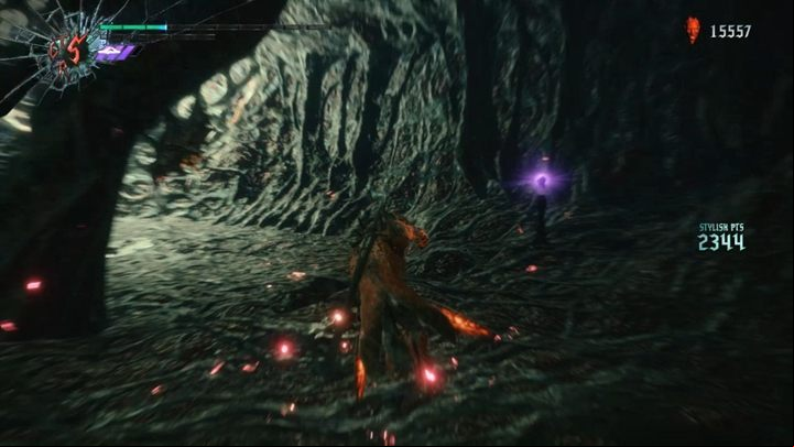 Keep moving forward, and you will find a white crystal - Mission 10 - Awaken | Devil May Cry 5 walkthrough - Main story missions - Devil May Cry 5 Guide