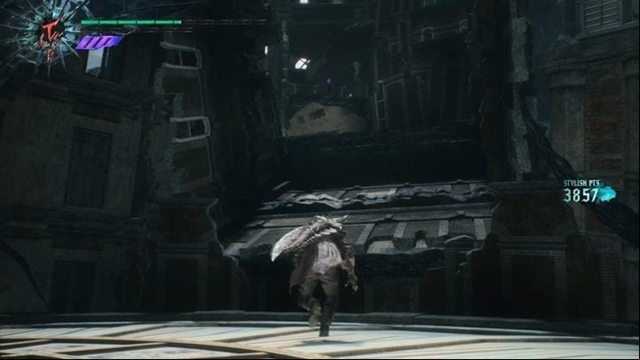 A little bit further theres the next fight waiting on a round arena - Mission 11 - Reason | Devil May Cry 5 walkthrough - Main story missions - Devil May Cry 5 Guide