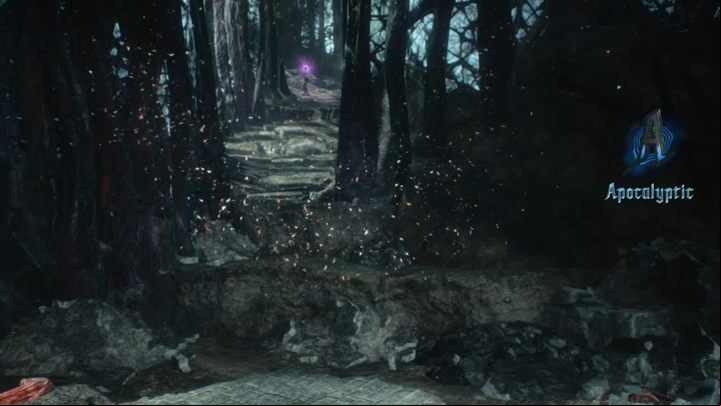 Destroy the enemies that attack you, then turn to the corridor where you will find a fragment of the purple sphere - Mission 12 - Yamato | Devil May Cry 5 walkthrough - Main story missions - Devil May Cry 5 Guide