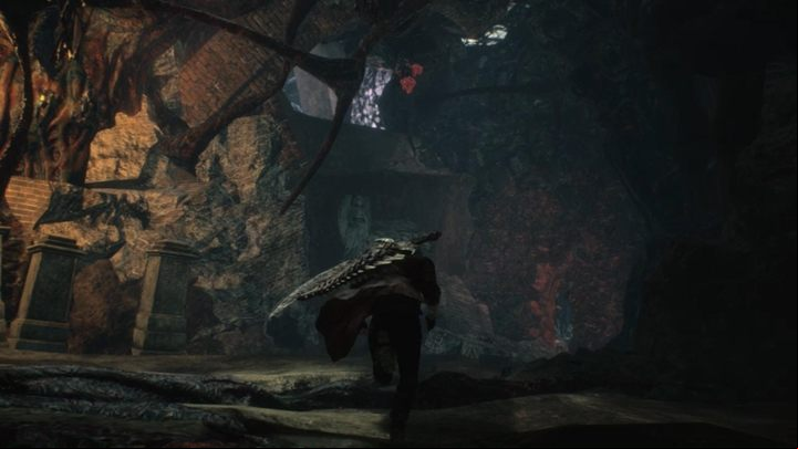 Continue until you get to the room with the behemoth and the rest of the creatures - Mission 12 - Yamato | Devil May Cry 5 walkthrough - Main story missions - Devil May Cry 5 Guide