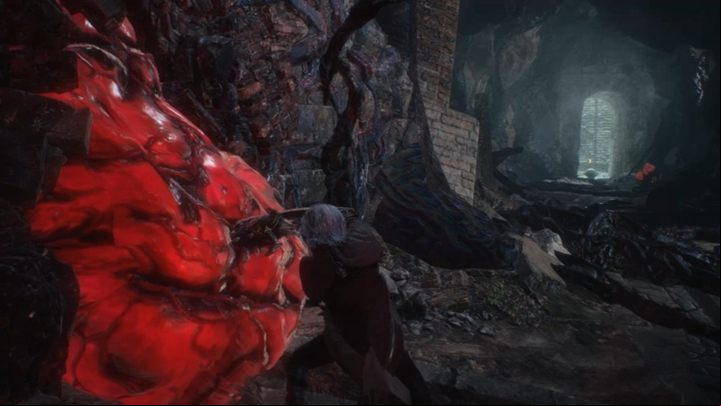 Go back down and run to the next corridor, where a few demons are waiting - Mission 12 - Yamato | Devil May Cry 5 walkthrough - Main story missions - Devil May Cry 5 Guide