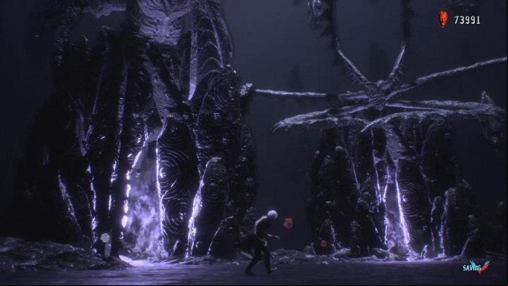 After the cut-scene, you get to a strange dimension, where you initially do not wield any power - Mission 14 - Diverging Points - V | Devil May Cry 5 walkthrough - Main story missions - Devil May Cry 5 Guide