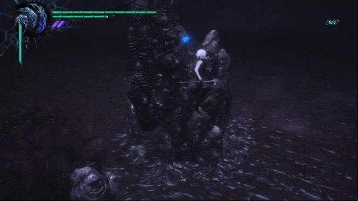 Once youve recovered the Griffon, you can use it to jump off one of the rocks and glide to the blue fragment of the ball - Mission 14 - Diverging Points - V | Devil May Cry 5 walkthrough - Main story missions - Devil May Cry 5 Guide