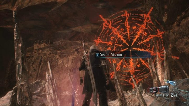 At some point in the mission, you will reach the first statue, where you can do shopping - Secret mission 11 walkthrough for Devil May Cry 5 - Secret missions - Devil May Cry 5 Guide