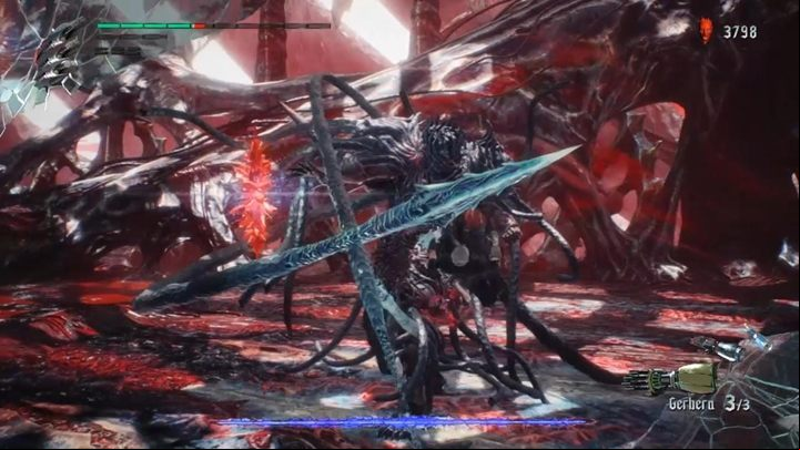 Destroy the crystal and Urizen will stand up - Urizen (Mission 08) Boss Fight Guide for DMC5 - Bosses - Devil May Cry 5 Guide