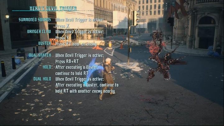 In the credits section, you play as Nero and then switch to Dante - Mission 20 - True Power | Devil May Cry 5 walkthrough - Main story missions - Devil May Cry 5 Guide