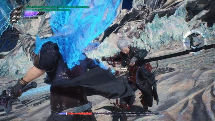 When you fight as Nero, grab Vergil when he is weakened - Vergil Boss Fight Guide for DMC5 - Bosses - Devil May Cry 5 Guide
