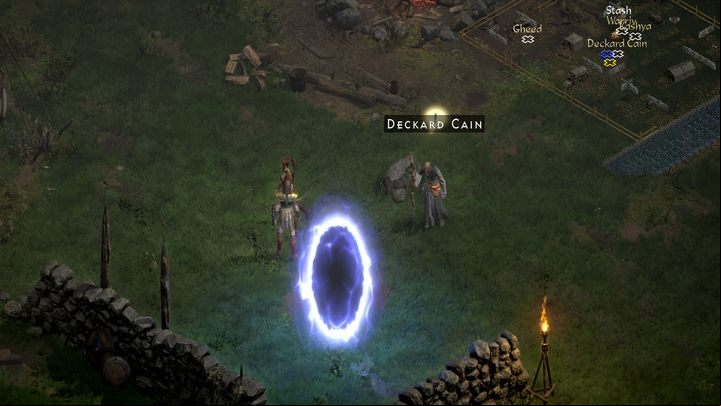 Once in the camp, talk to Cain - Diablo 2 Resurrected: The Search for Cain - walkthrough - Act 1 - Diablo 2 Resurrected Guide
