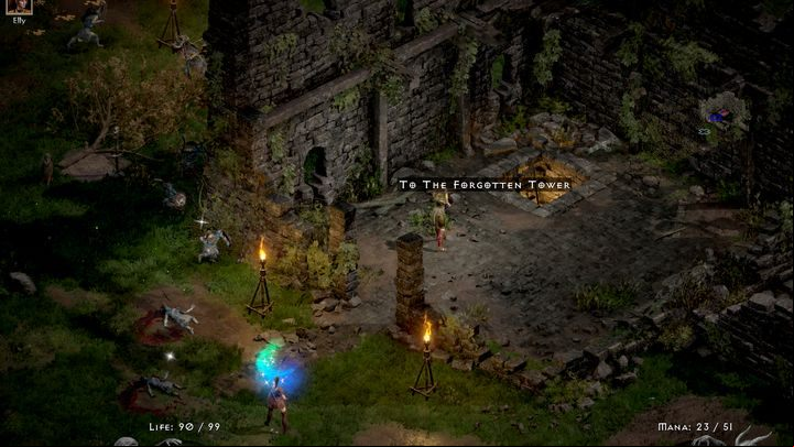 The eponymous Forgotten Tower can be found (in a random location) in the Black Marsh - Diablo 2 Resurrected: The Forgotten Tower - walkthrough - Act 1 - Diablo 2 Resurrected Guide